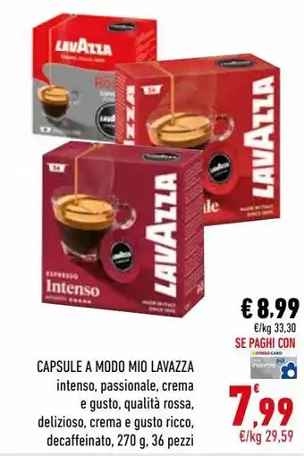 Conad City Capsue a modo mio lavazza offerta