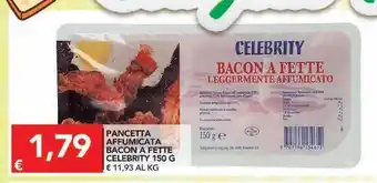 TuoDi Pancetta affumicata bacon a fette celebrity 150 g offerta