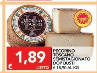 TuoDi Pecorino toscano semistagionato dop busti offerta