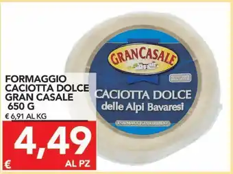 TuoDi Formaggio caciotta dolce gran casale offerta