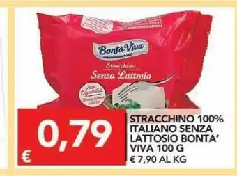 TuoDi Stracchino 100% italiano senza lattosio bontà viva 100 g offerta