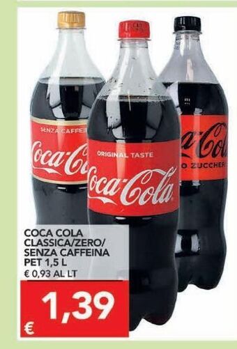 TuoDi Coca cola classica/zero/senza caffeina pet 1,5 l offerta