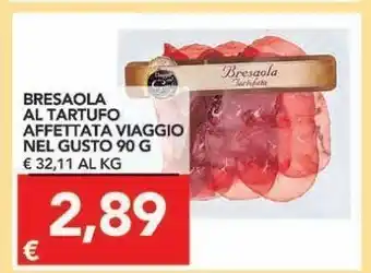 TuoDi Bresaola al tartufo affettata viaggio nel gusto 90 g offerta