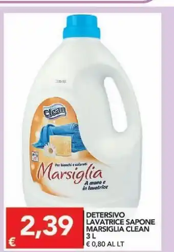 TuoDi Detersivo lavatrice sapone marsiglia clean 3 l offerta