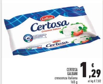 Conad Galbani Certosa crescenza italiana 165 g offerta