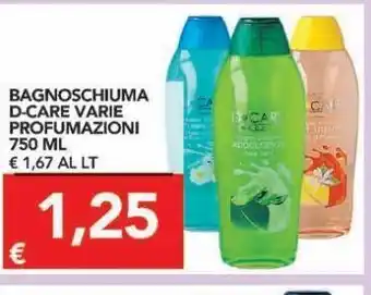 Bagno schiuma d-care varie profumazioni 750 ml