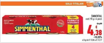 Conad Simmenthal Conf.90 g X 4 Pezzi offerta