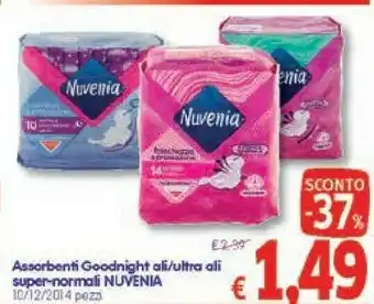 A&O Nuvenia Assorbenti Goodnight Ali/Ultra Ali Super-normali offerta