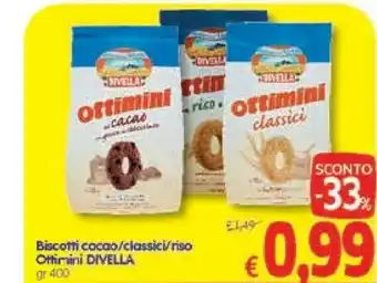 A&O Divella - Ottimini Biscotti Con Riso E Mais 400 G(ml) offerta