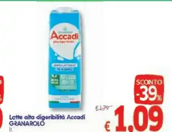 A&O Granarolo Granarolo - Latte Intero Alta Digeribilità Accadì 1000 G(ml) offerta