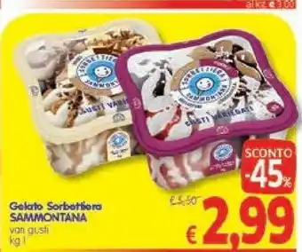 A&O Sammontana Sammontana - Gelato Alla Crema Di Latte Ai Gusti Di Vaniglia, Gianduia E Pistacchio 1000 G(ml) offerta