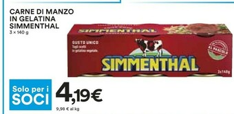 Coop Simmenthal Carne in scatola offerta