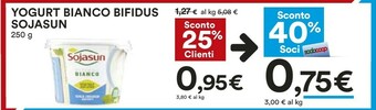 Coop Sojasun Bifidus Bianco Naturale 250 G(ml) offerta