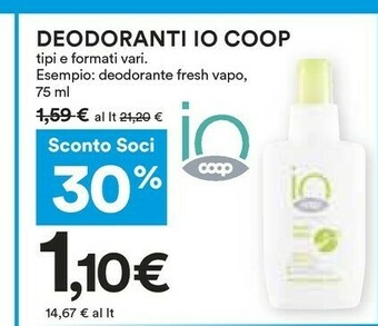 Coop Deodorante offerta