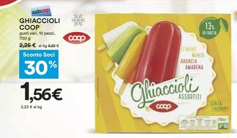 Coop Coop - Ghiaccioli Assortiti Arancia Limone Amarena Menta 700 G(ml) offerta