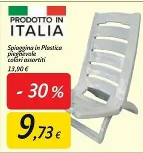 Carrefour Market Spiaggina In Plastica Pieghevole offerta