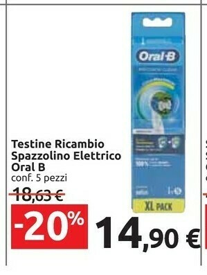 Carrefour Market Oral B Testine Ricambio Spazzolino Elettrico offerta