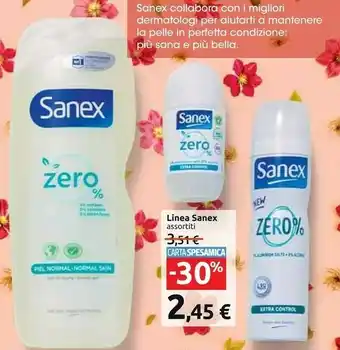 Carrefour Market Sanex Zero % Normal Skin Donne Deodorante Roll-on 50 Ml offerta