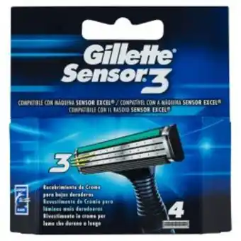 Caddy's Gillette sensor 3 ricambi 4 pezzi offerta