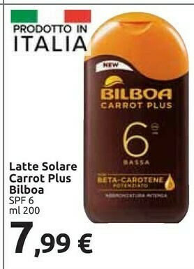 Carrefour Market Bilboa Latte Solare Carrot Plus offerta