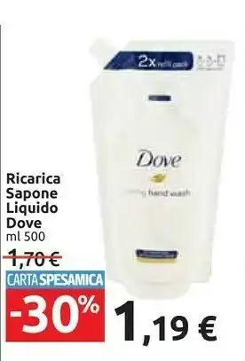 Carrefour Market Dove Ricarica Sapome Liquido offerta