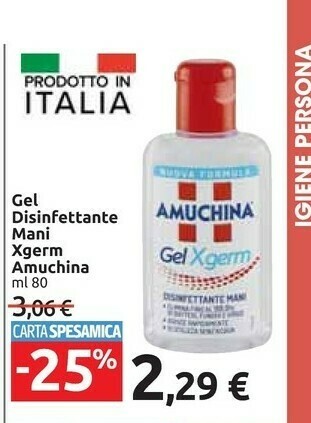 Carrefour Market Amuchina Gel Disinfettante Mani Xgerm offerta