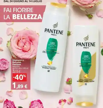 Carrefour Market Pantene Shampoo Balsamo Lisci offerta