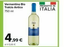 Carrefour Market Tralcio antico Vermentino Bio offerta