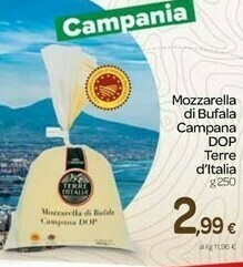 Carrefour Terre d'Italia Mozzarella Di Bufala Campana offerta