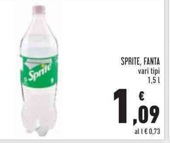 Conad Sprite, Fanta vari tipi 1,5 L offerta