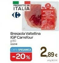 Carrefour Carrefour - Bresaola Della Valtellina 80 G(ml) offerta