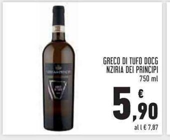 Conad Greco Di Tufo DOCG Nziria Dei Principi 750 ml offerta