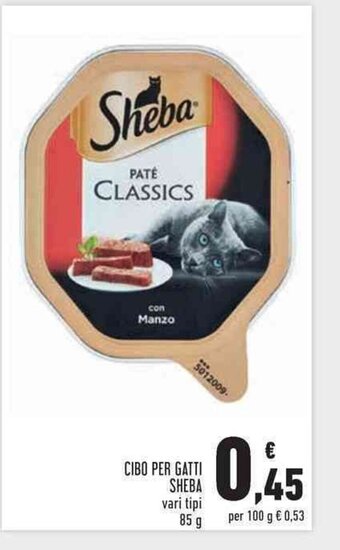 Conad Sheba Cibo Per Gatti vari tipi 85 g offerta