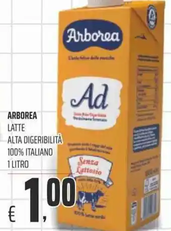 Coop Arborea Latte Alta Digerbilità 100% Italiano 1 litro offerta