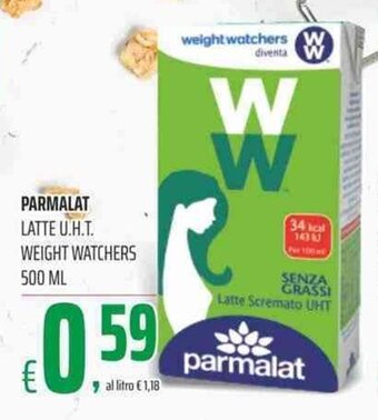 Coop Parmalat Latte U.H.T. Weight Watchers 500 ml offerta