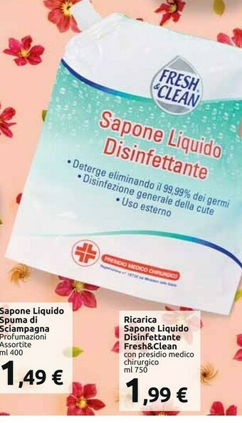Carrefour Fresh & Clean Sapone Liquido Disinfettante offerta
