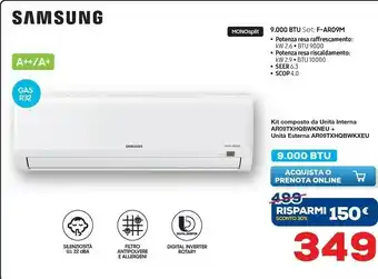 Euronics Samsung Monosplit AR30 Mablibu 9000 BTU F-AR09M offerta