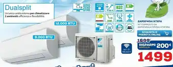Euronics Daikin Dualsplit 2AMXF40A/ATXFA offerta