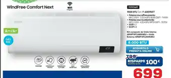 Euronics Samsung WindFree Comfort Next F-AR09NXT 9000 BTU offerta
