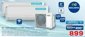 Euronics Argo Kit Greenstyle 9000+12000 Dual offerta