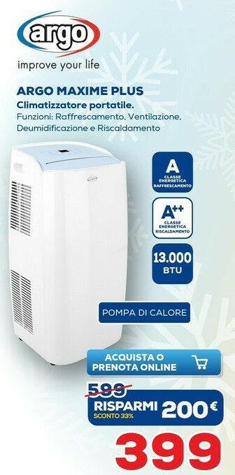 Euronics Argo Maxime Plus offerta