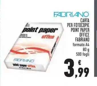 Conad Fabriano Carta Fotocopie Point Paper Office formato A4 80 g 500 fogli offerta