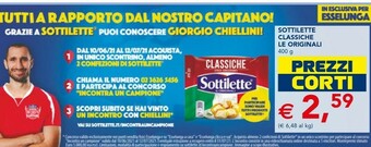Esselunga Mondelez Sottilette Le Originali Classiche 400 G(ml) offerta