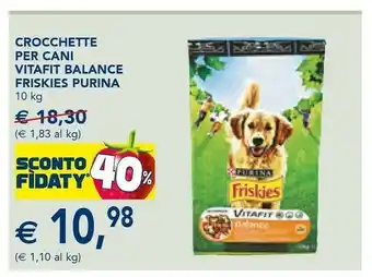 Esselunga Purina Crocchette Per Cani Vitafit Balance Friskies offerta