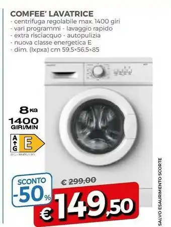 Famila Comfeè Lavatrice offerta