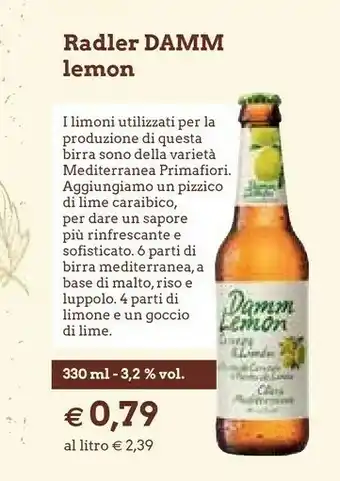 Famila Damm Radler Lemon offerta
