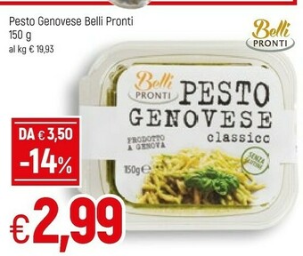Famila Belli pronti Pesto Genovese offerta