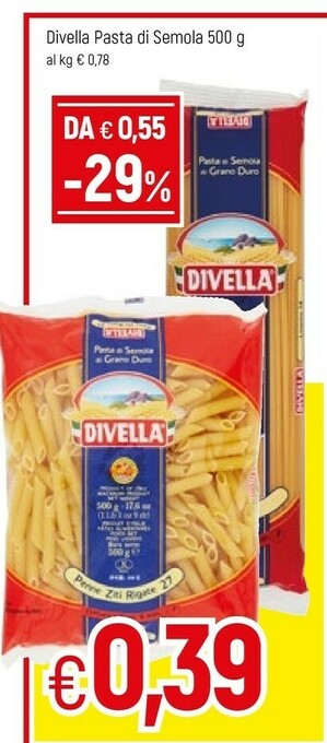 Famila Divella Pasta di semola offerta