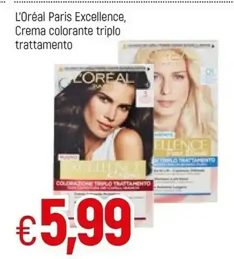 Famila L'oréal Paris Excellence, Crema Colorante Triplo Trattamento L offerta
