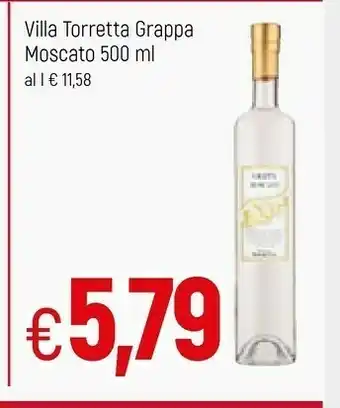 Famila Villa Torretta Grappa Moscato offerta